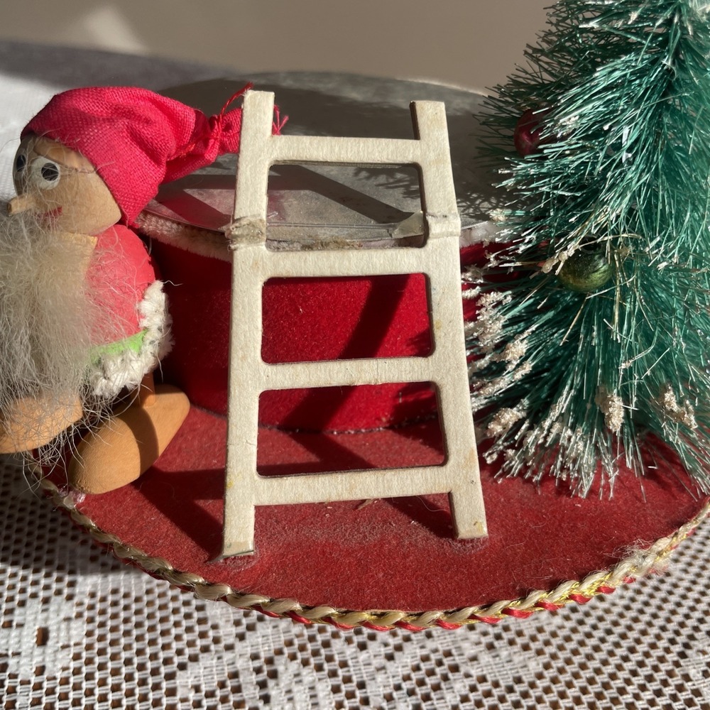 Vintage Musical Christmas Assemblage Stand Pixie Mercury Bead Bottle Tree Japan - Picture 3 of 16